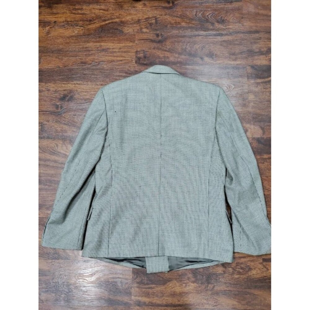 VTG Missoni Wool Long Sleeve Houndstooth Double Breasted Blazer White/Black 38 M - Picture 14 of 16